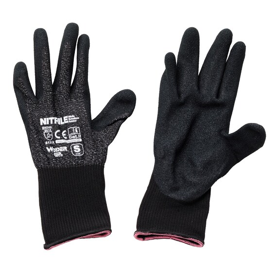 ニトリルゴム背抜き手袋 (NTWG－ブラック S3双)【島忠ホームズ商品】 3枚目画像