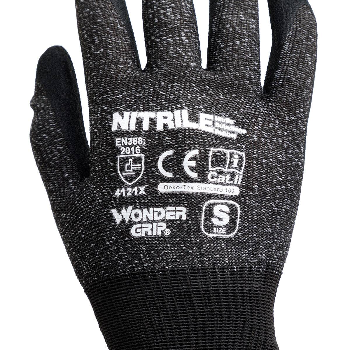 ニトリルゴム背抜き手袋 (NTWG－ブラック S3双)【島忠ホームズ商品