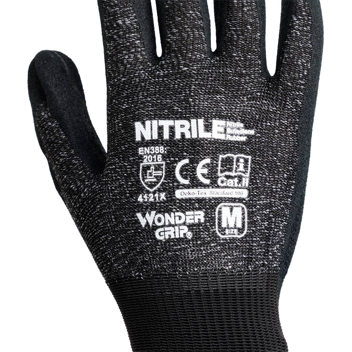 ニトリルゴム背抜き手袋 (NTWG－ブラック M3双)【島忠ホームズ商品