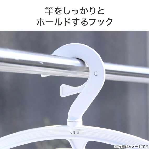 ピンチが動く角ハンガー(LK405 20P) 2枚目画像