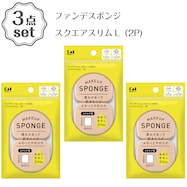 ファンデスポンジ(スクエアスリムL 2P) 3点セット