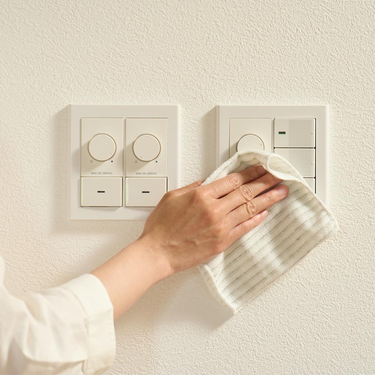 静電気を除去しホコリがつきにくくなる マイクロファイバークロス
