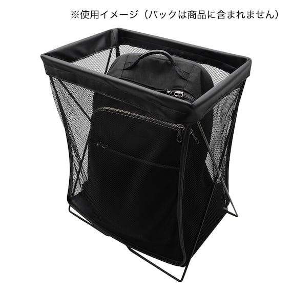 折りたたみメッシュワゴン2(FU943-000X-MB) 4枚目画像