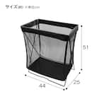 折りたたみメッシュワゴン2(FU943-000X-MB) 6枚目画像