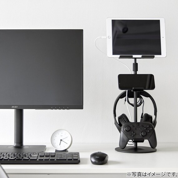 高さと角度が調節できるゲームスタンド(ブラック) 30枚目画像