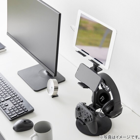 高さと角度が調節できるゲームスタンド(ブラック) 31枚目画像