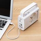 USB給電できる 防災クロック(4R Q002-003) 3枚目画像