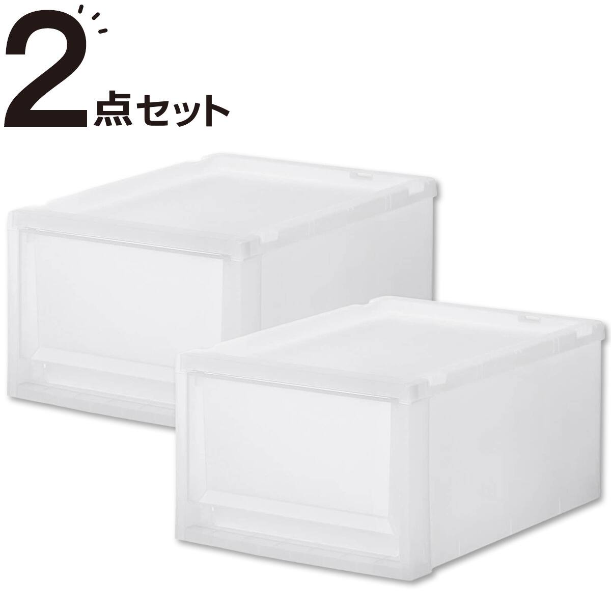 収納ケース フィッツケース 奥行40cm(幅30×高さ20cm FC40-3020 クリア