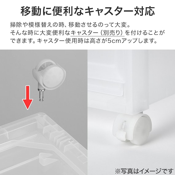 収納ケース フィッツケース 奥行40cm(幅30×高さ40cm FC40-3040 クリア)4点セット 7枚目画像