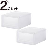 収納ケース フィッツケース 奥行40cm(幅35×高さ20cm FC40-3520 クリア)2点セット