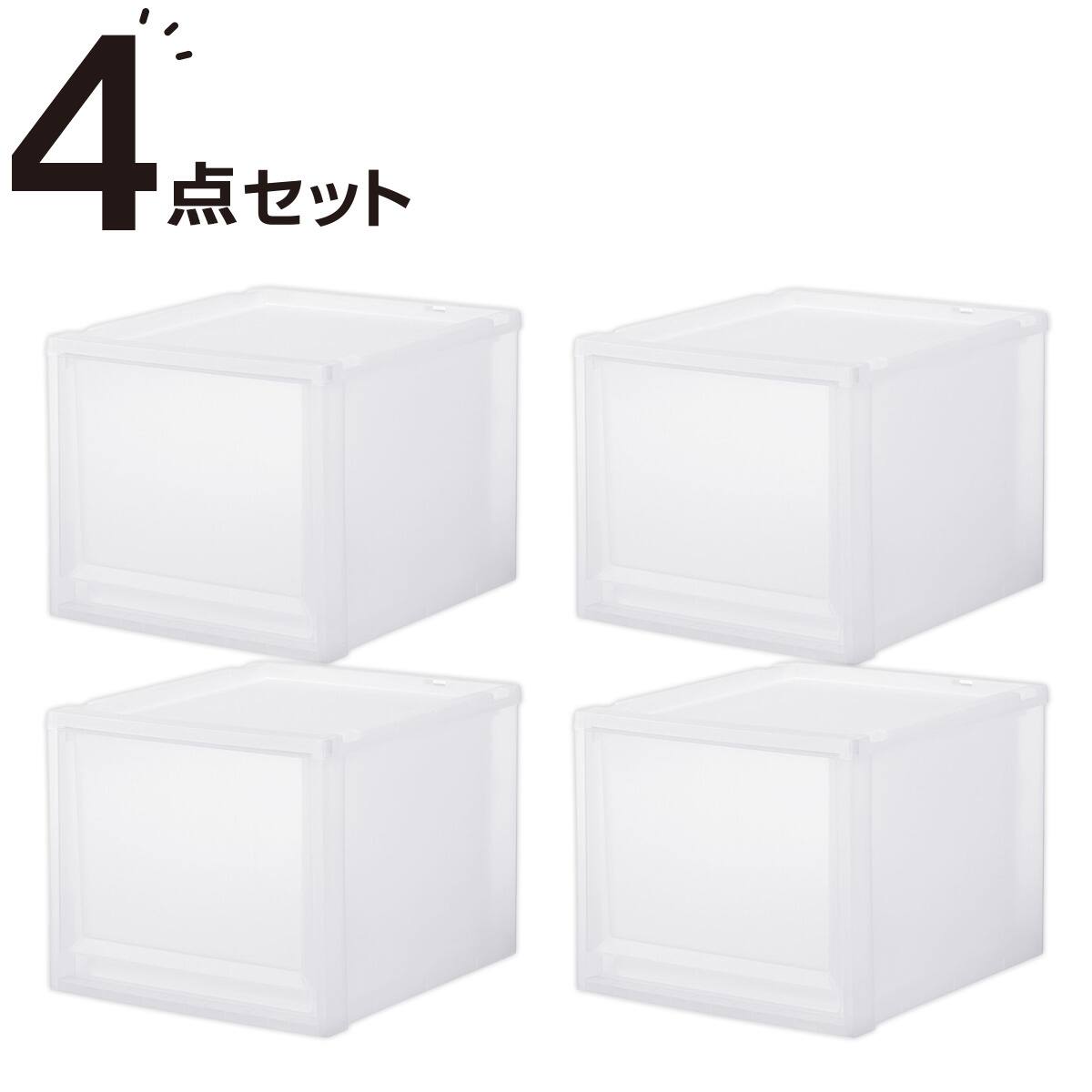 収納ケース フィッツケース 奥行40cm(幅35×高さ30cm FC40-3530 クリア