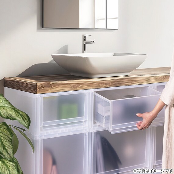 収納ケース フィッツケース 奥行40cm(幅35×高さ30cm FC40-3530 クリア)4点セット 16枚目画像