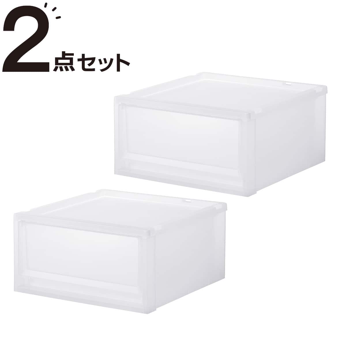 収納ケース フィッツケース 奥行40cm(幅40×高さ20cm FC40-4020 クリア