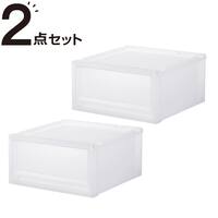収納ケース フィッツケース 奥行40cm(幅40×高さ20cm FC40-4020 クリア)2点セット