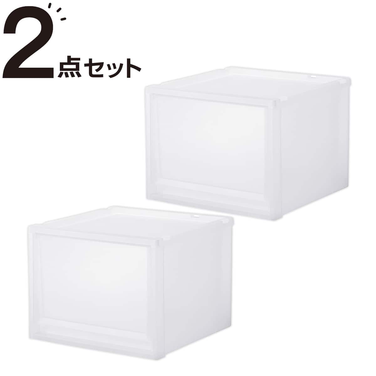 収納ケース フィッツケース 奥行40cm(幅40×高さ30cm FC40-4030 クリア