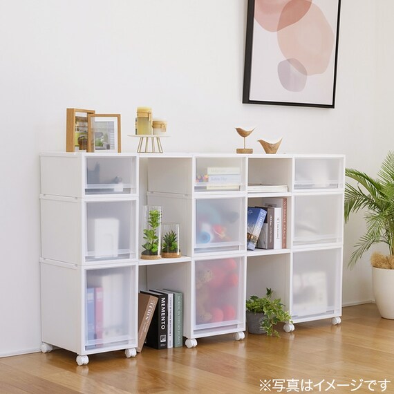 収納ケース フィッツケース 奥行40cm(幅30×高さ40cm FC40-3040 ホワイト) 16枚目画像