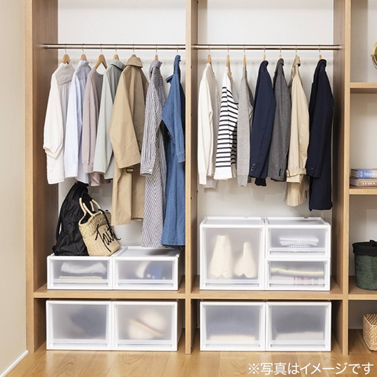 きなこもちもち様❤ ブライスサイズ  左右収納型クローゼット お見積 収納ケース フィッツケース 奥行40cm(幅35×高さ20cm FC40-3520