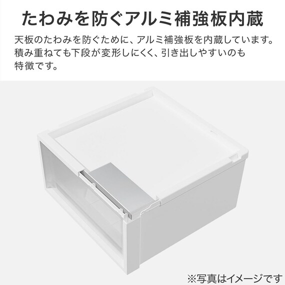 収納ケース フィッツケース 奥行40cm(幅35×高さ40cm FC40-3540 ホワイト) 3枚目画像