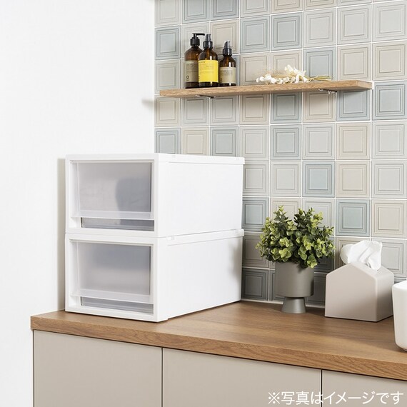 収納ケース フィッツケース 奥行40cm(幅35×高さ40cm FC40-3540 ホワイト) 15枚目画像