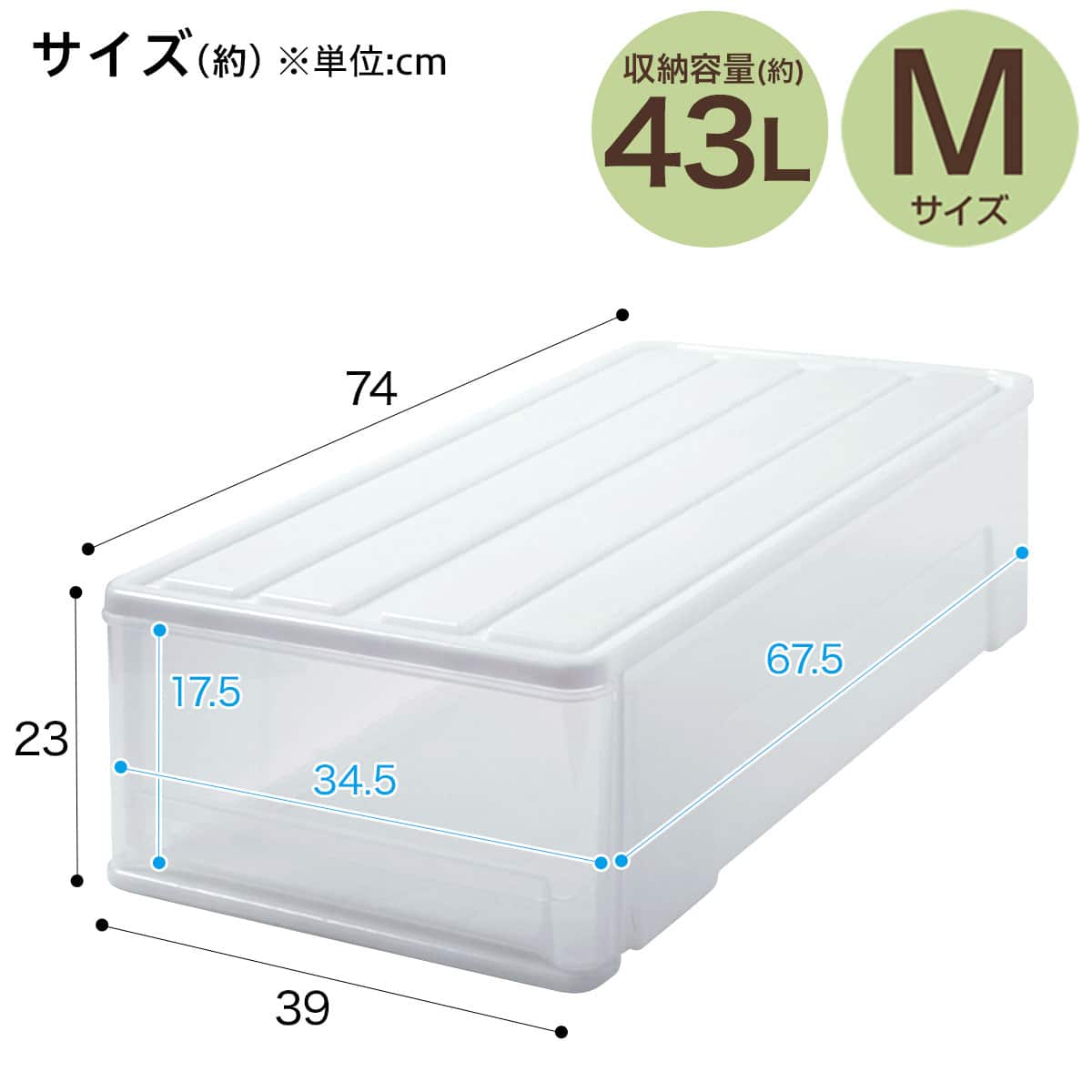 押入れケース セレスFD 中深型(M/高さ23cm) 2個セット | ニトリネット
