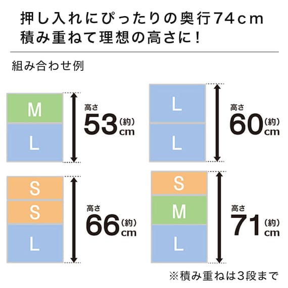 押入れケース セレスFD 中深型(M/高さ23cm) 5個セット 6枚目画像