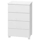 フィッツチェスト フルフラット 幅55cm 4段 (ホワイト) 1枚目画像