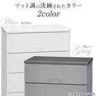 フィッツチェスト フルフラット 幅75cm 5段 (ホワイト) 2枚目画像