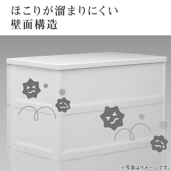 フィッツチェスト フルフラット 幅75cm 5段 (ホワイト) 3枚目画像