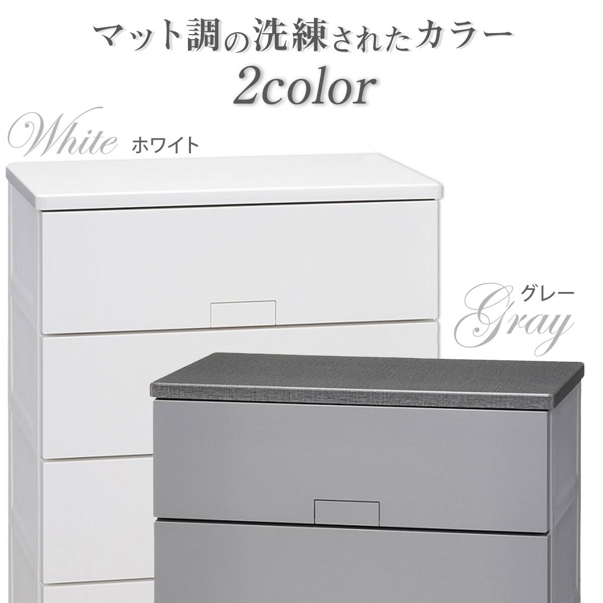 フィッツチェスト フルフラット 幅75cm 5段 (グレー) | ニトリネット