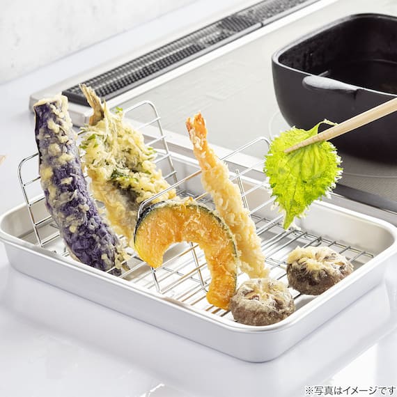 揚げ物を立てられる網バットセット S 1枚目画像
