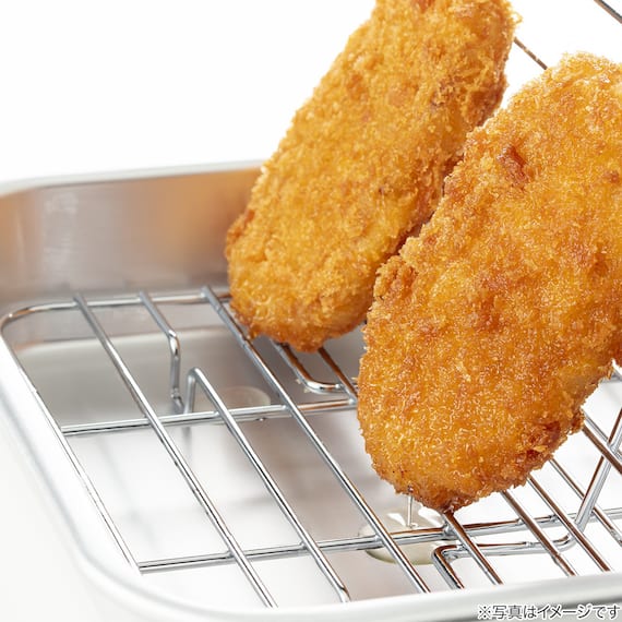 揚げ物を立てられる網バットセット S 2枚目画像