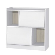 ディスプレイできるフラップ扉書棚【期間限定価格:11/25~1/5まで】