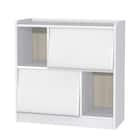 ディスプレイできるフラップ扉書棚 (WW) 1枚目画像