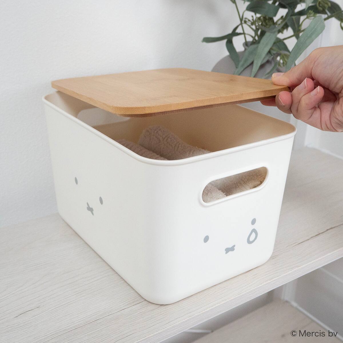 miffy バンブーふた付き収納ケース(M) | ニトリネット【公式】 家具