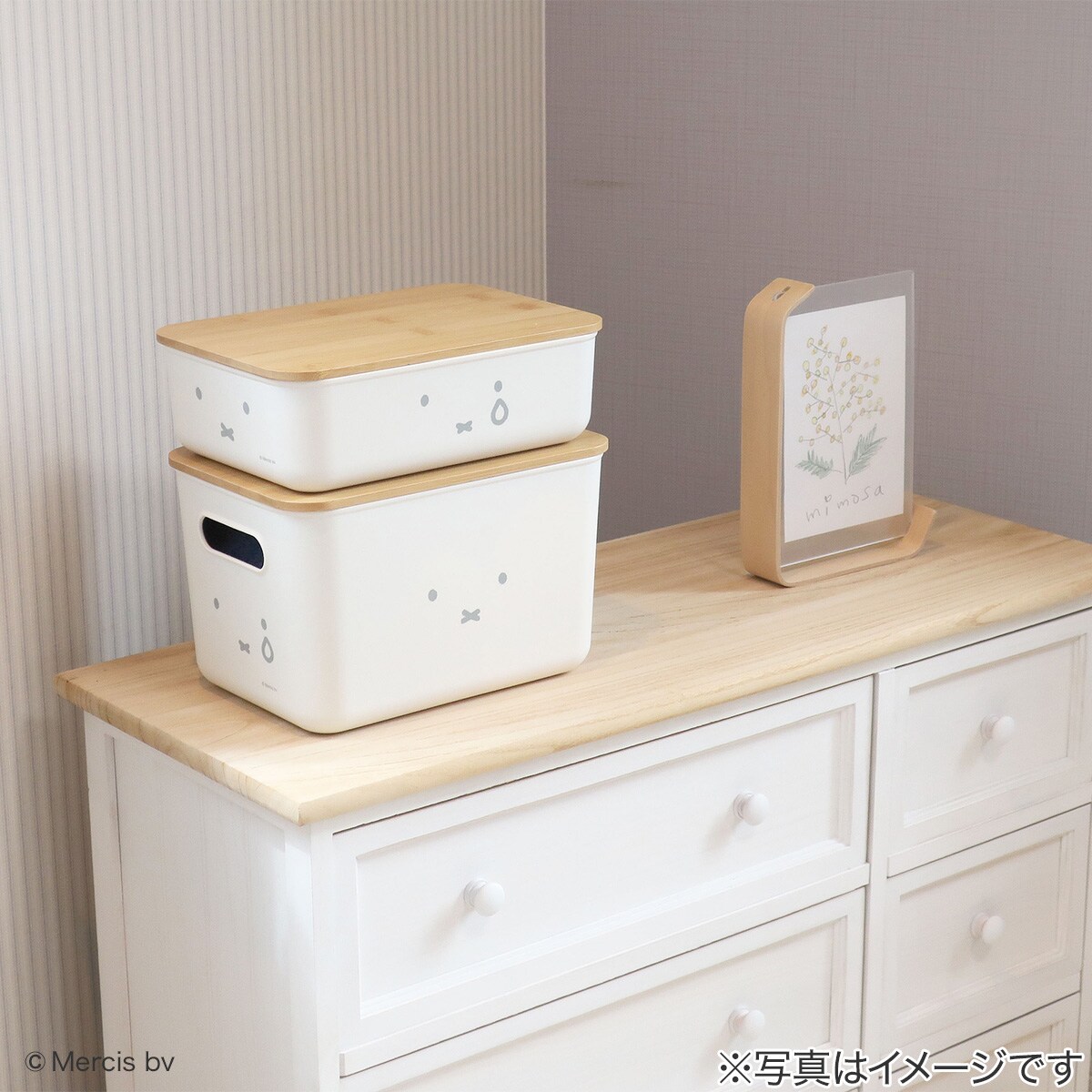 miffy バンブーふた付き収納ケース(M) | ニトリネット【公式】 家具