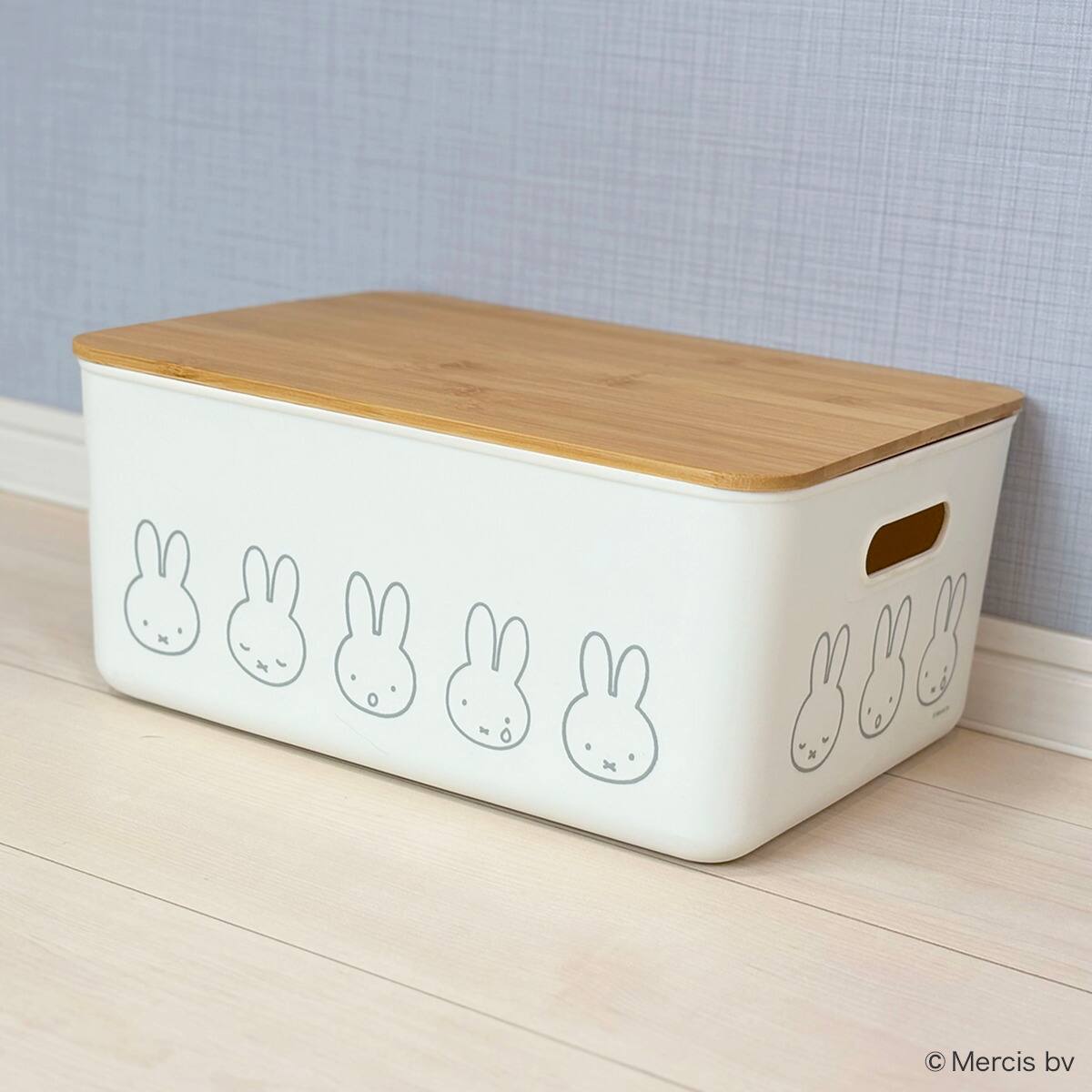 希少 廃盤 ミッフィー 収納ボックス 木製フレーム付き レトロ当時物 収納BOX miffy バンブーふた付き収納ケース(L) | ニトリネット【公式】 家具