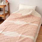 【国産】ご家庭の洗濯機で洗えるウール毛布 ピンク 1枚目画像