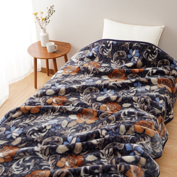 静電気抑制糸使用国産ニューマイヤー毛布 (BR S BL) 2枚目画像