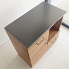 特殊鋼板天板 ヴィンテージ風カウンター (オープン + 扉 NA) 2枚目画像