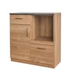 特殊鋼板天板 ヴィンテージ風カウンター (オープン + 扉 NA) 8枚目画像