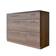 特殊鋼板天板 ヴィンテージ風カウンター (引き出し 幅120cm)