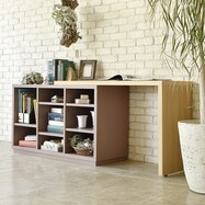 伸縮式シェルフデスク