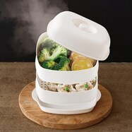 二品作れるレンジせいろ蒸し器