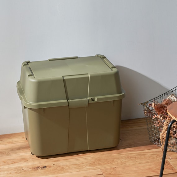 トランク収納ボックス 70L 2個セット(カーキ) 2枚目画像