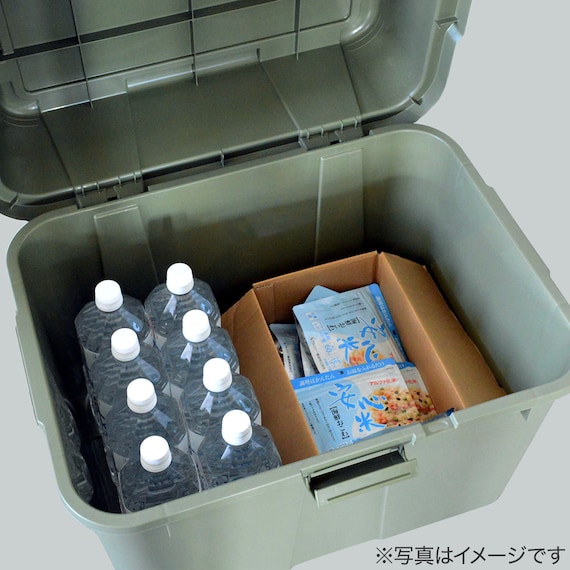 トランク収納ボックス 70L 2個セット(カーキ) 5枚目画像