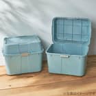 トランク収納ボックス 70L 2個セット(カーキ) 6枚目画像