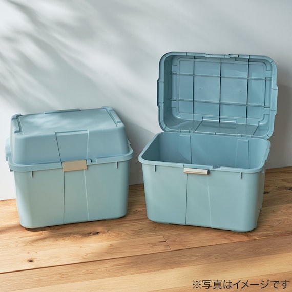 トランク収納ボックス 70L 2個セット(カーキ) 6枚目画像