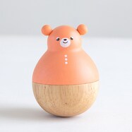 【6ヶ月から】木のおもちゃ おきあがりこぼし(おとぼけテディ)