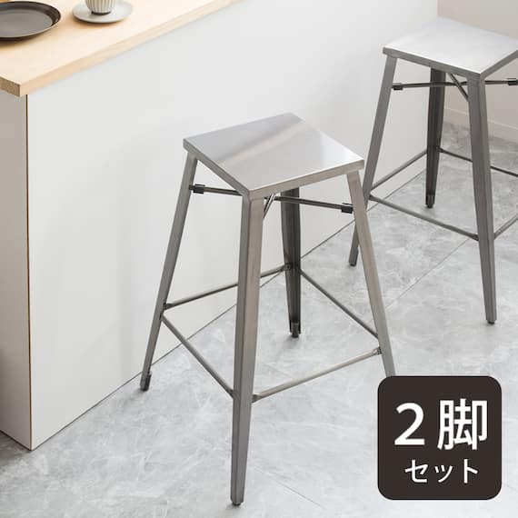 カウンターチェア2脚セット (IW318 クリア) 1枚目画像