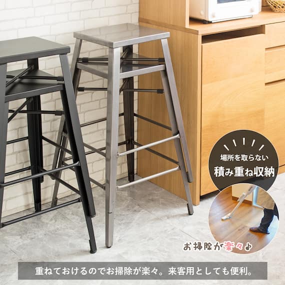 カウンターチェア2脚セット (IW318 クリア) 12枚目画像